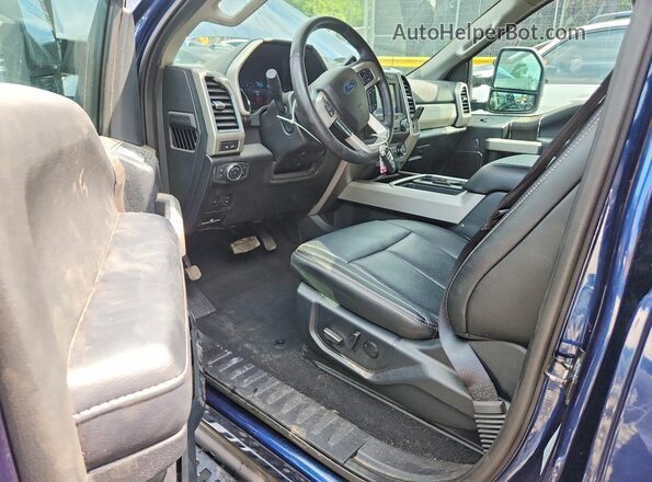 1FT8W3BT8LEC58803 2020 FORD F350 Blue Vista del salpicadero