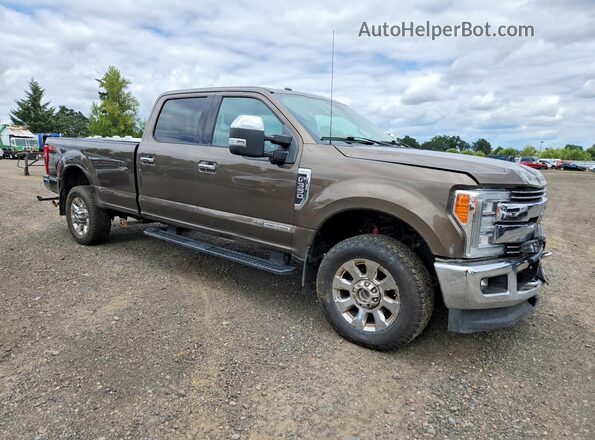 1FT8W3BT9HEF17922 2017 FORD F350 Brown Przód prawy