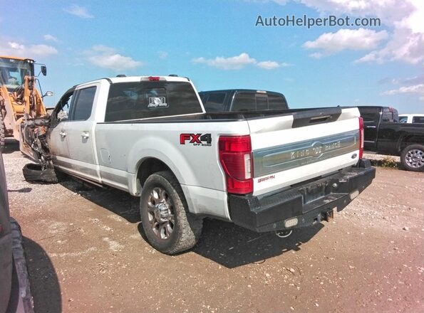 1FT8W3BTXLEE60865 2020 FORD F350 White Trasero izquierdo