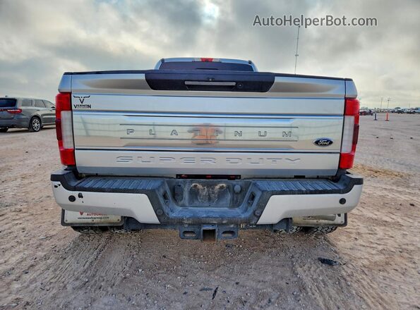 1FT8W3DT1KEG40537 2019 FORD F350 Silver Widok z tyłu