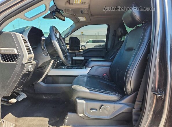 1FT8W3DT2HEE45197 2017 FORD F350 Gray წინა სალონის ხედი