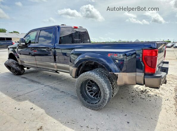 1FT8W3DT2NED72098 2022 FORD F350 Blue Հետևի ձախ