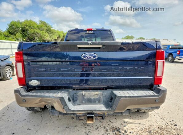 1FT8W3DT2NED72098 2022 FORD F350 Blue Հետևի տեսք