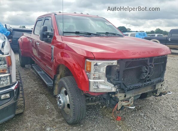 1FT8W3DT4LED45465 2020 FORD F350 Красный Передняя правая четверть
