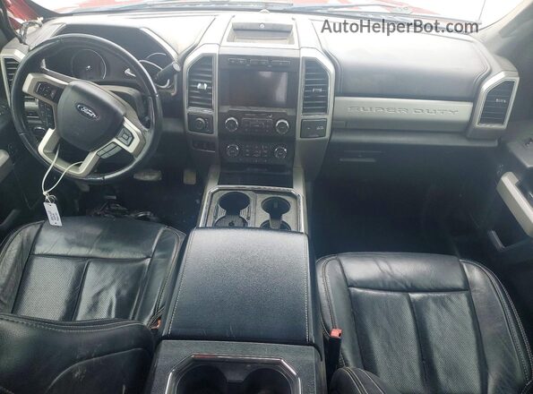 1FT8W3DT4LED45465 2020 FORD F350 Красный Вид панели приборов