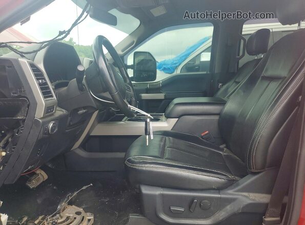 1FT8W3DT4LED45465 2020 FORD F350 Красный Вид салона спереди