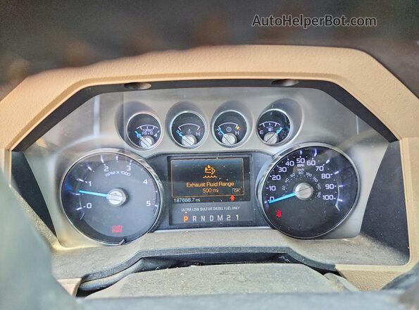1FT8W3DT6GEB91296 2016 FORD F350 Белый Вид щитка приборов