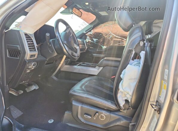 1FT8W3DT7KEE32386 2019 FORD F350 Silver Widok wnętrza z przodu