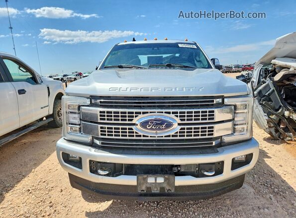 1FT8W3DT7KEE32386 2019 FORD F350 Silver Widok z przodu