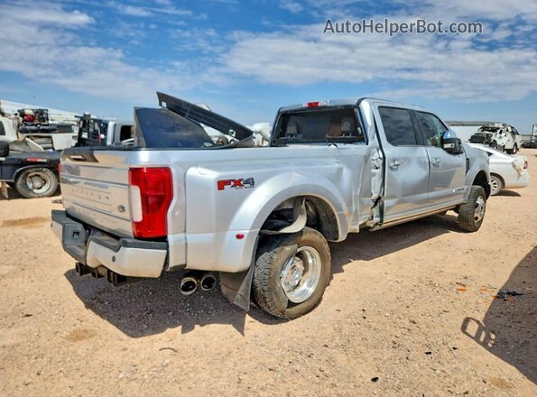 1FT8W3DT7KEE32386 2019 FORD F350 Silver Tył prawy