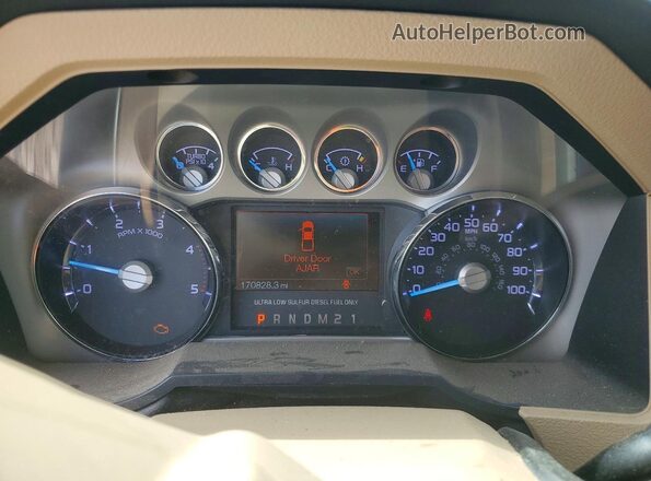 1FT8W3DT9GEA62792 2016 FORD F350 White Widok zestawu wskaźników