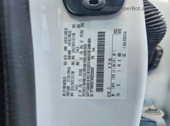 1FT8W3DTXRED20207 2024 FORD F350 White Widok komory silnika