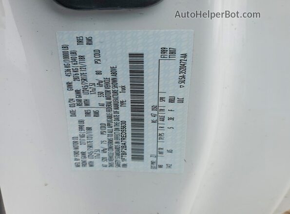 1FTBF2BA7RED55630 2024 FORD F250 White VIN sticker view