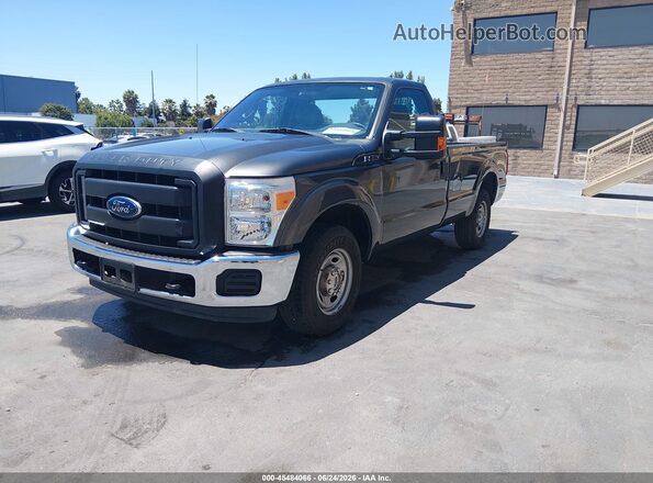1FTBF3A60GED02848 2016 FORD F350 Gray Առջևի ձախ երեք քառորդ տեսարան