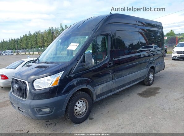 1FTBW3UG6MKA29271 2021 FORD TRANSIT-350 Black Առջևի ձախ երեք քառորդ տեսարան