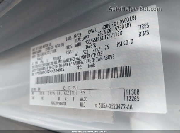 1FTBW9C82PKB74972 2023 FORD TRANSIT-350 Gray ძრავის განყოფილების ხედი
