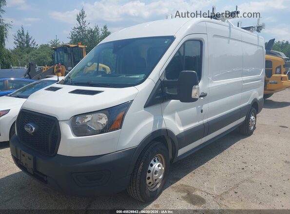 1FTBW9CG2MKA81114 2021 FORD TRANSIT-350 White წინა მარცხენა ხედი სამი მეოთხედიდან