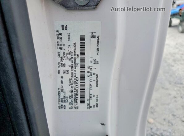 1FTER1EH1LLA43927 2020 FORD RANGER White Vista del compartimento del motor