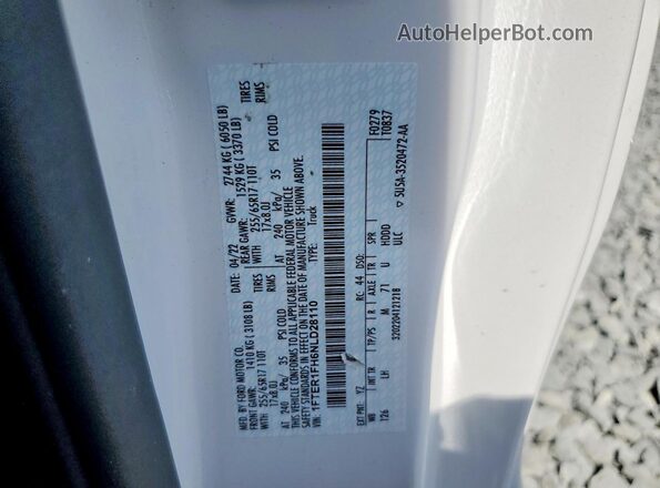 1FTER1FH6NLD28110 2022 FORD RANGER Белый Вид подкапотного пространства