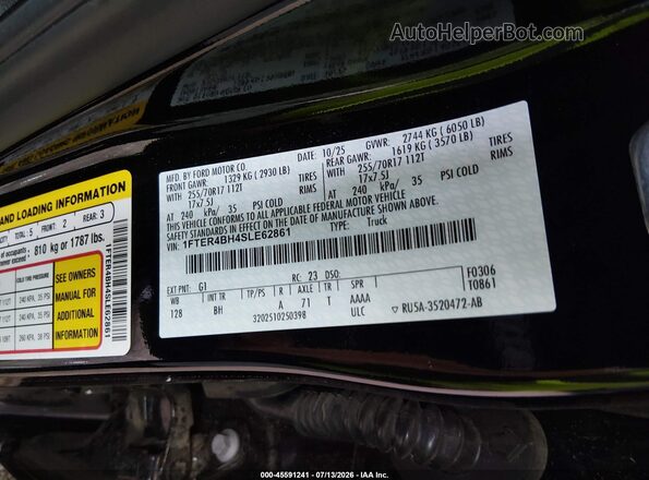 1FTER4BH4SLE62861 2025 FORD RANGER Black Engine compartment view