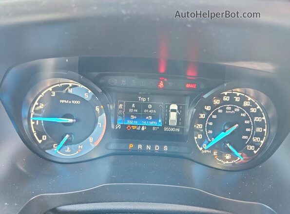1FTER4EH2LLA93382 2020 FORD RANGER Blue Vista del cuadro de instrumentos