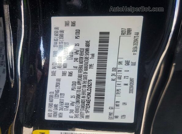 1FTER4EH3NLD28276 2022 FORD RANGER Black Engine compartment view