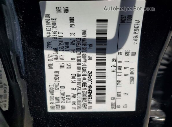1FTER4EH6NLD04652 2022 FORD RANGER Black Widok komory silnika