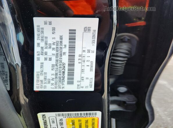 1FTER4EH8MLD54757 2021 FORD RANGER Black VIN sticker view