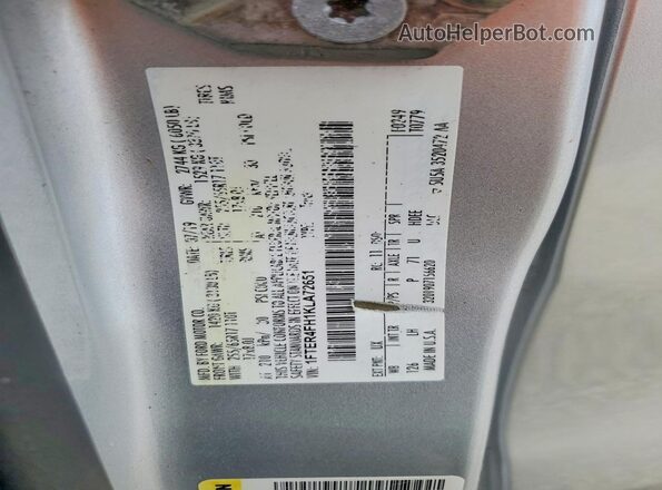 1FTER4FH1KLA72651 2019 FORD RANGER Silver Widok komory silnika