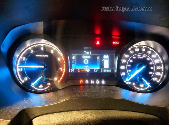 1FTER4FH1MLD07228 2021 FORD RANGER Gray Вид щитка приладів