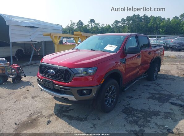 1FTER4FH2MLD29142 2021 FORD RANGER Красный Передняя левая четверть