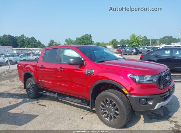 1FTER4FH2MLD29142 2021 FORD RANGER Красный Вид задней части салона