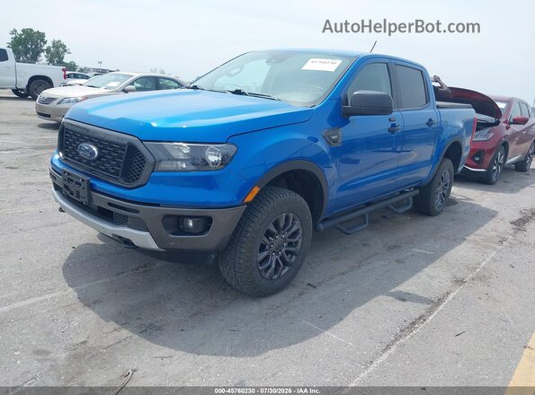 1FTER4FH2MLD82357 2021 FORD RANGER Синий Передняя левая четверть