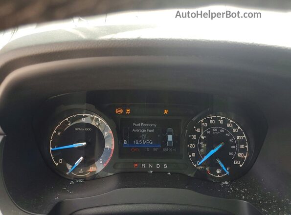 1FTER4FH3KLA04450 2019 FORD RANGER Gray ხელსაწყოთა პანელის ხედი