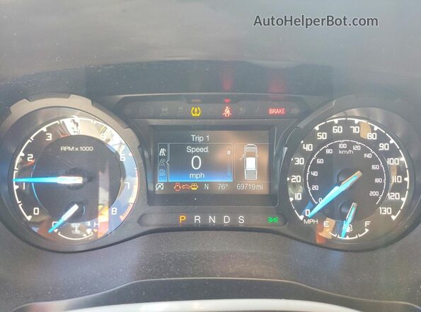 1FTER4FH3KLB16620 2019 FORD RANGER White Vista del cuadro de instrumentos