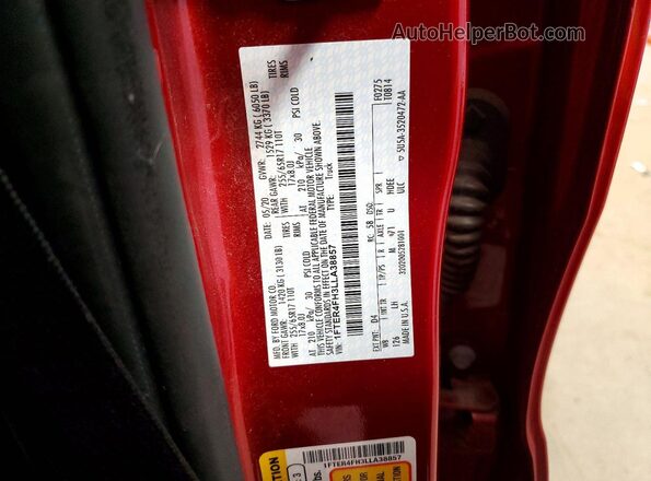 1FTER4FH3LLA38857 2020 FORD RANGER Red Շարժիչի բաժամունքի տեսք