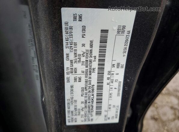 1FTER4FH6KLA19976 2019 FORD RANGER Серый Вид подкапотного пространства