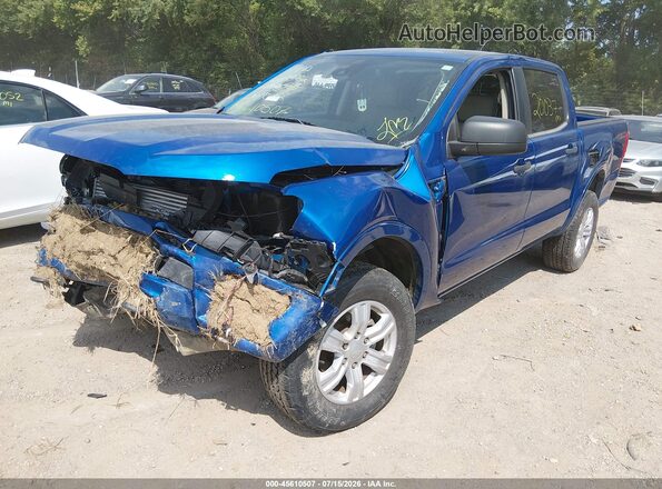 1FTER4FH7KLA66563 2019 FORD RANGER Blue Передня ліва чверть