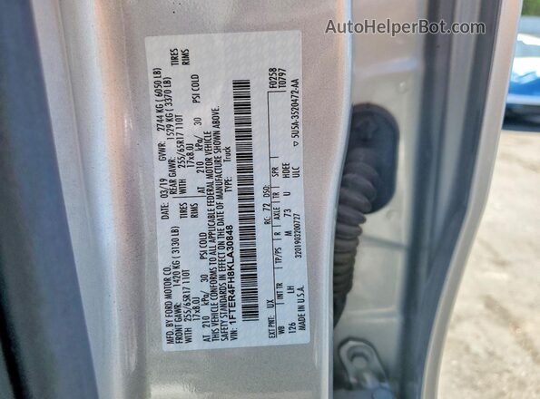 1FTER4FH8KLA30848 2019 FORD RANGER Silver Widok komory silnika