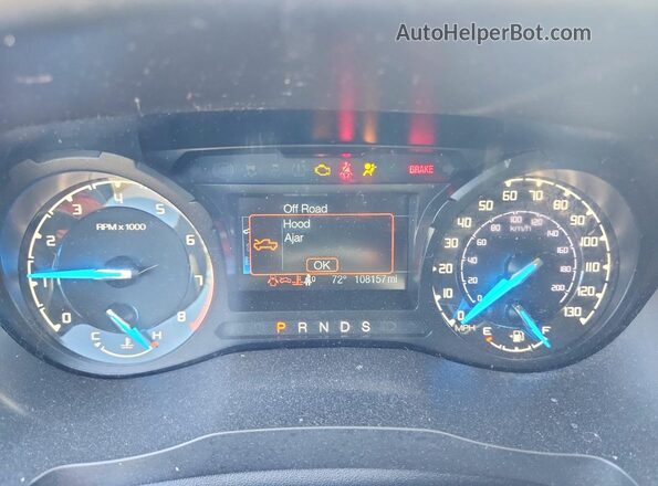 1FTER4FHXLLA05032 2020 FORD RANGER Silver Вид щитка приладів