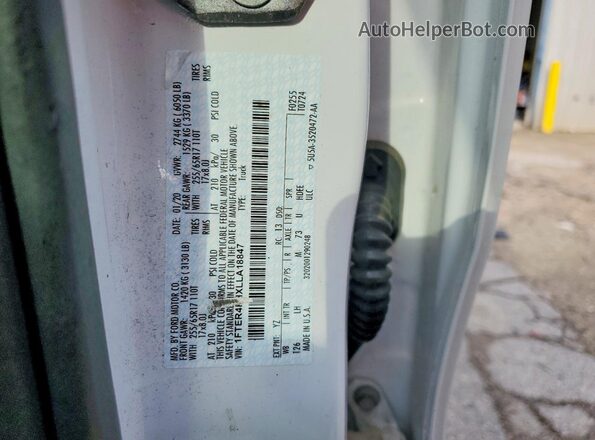 1FTER4FHXLLA18847 2020 FORD RANGER White Շարժիչի բաժամունքի տեսք