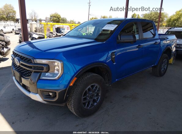 1FTER4GH8RLE67886 2024 FORD RANGER Blue Передня ліва чверть