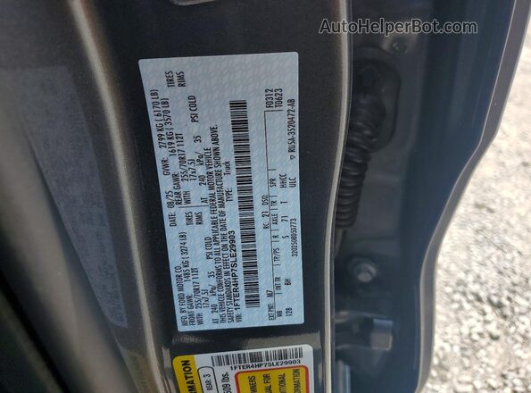 1FTER4HP7SLE29903 2025 FORD RANGER Gray Շարժիչի բաժամունքի տեսք