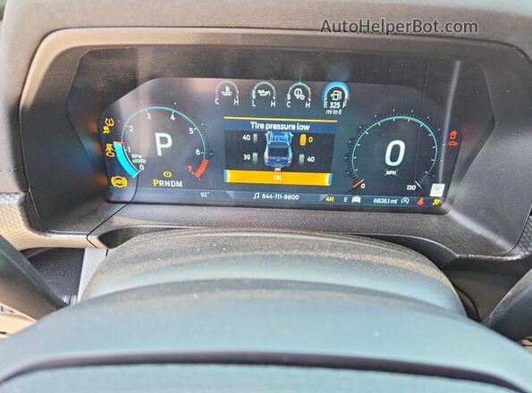 1FTER4LR9SLE75404 2025 FORD RANGER White ხელსაწყოთა პანელის ხედი
