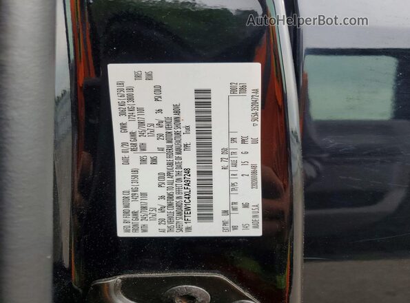 1FTEW1C4XLFA97248 2020 FORD F150 Black Vista del compartimento del motor