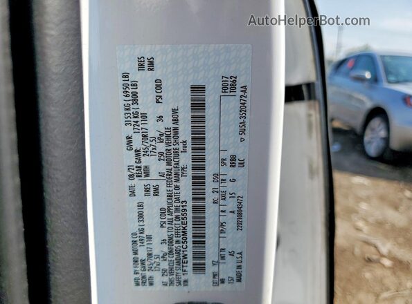 1FTEW1C50MKE55913 2021 FORD F150 White Widok komory silnika
