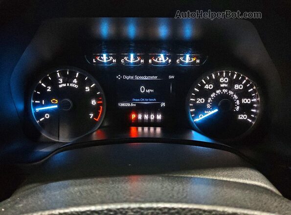 1FTEW1C51KFD42056 2019 FORD F150 White ხელსაწყოთა პანელის ხედი