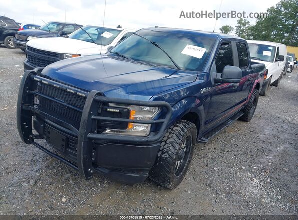 1FTEW1C52KFC88685 2019 FORD F150 Blue Передня ліва чверть