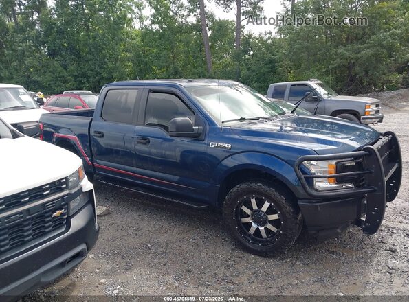 1FTEW1C52KFC88685 2019 FORD F150 Blue Вид задньої частини салону