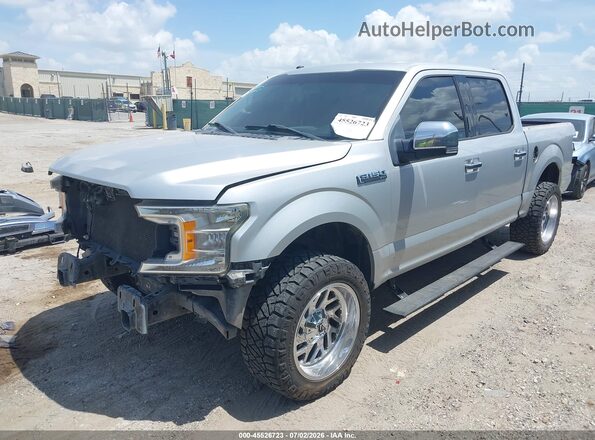 1FTEW1C53JKC21857 2018 FORD F150 Silver წინა მარცხენა ხედი სამი მეოთხედიდან